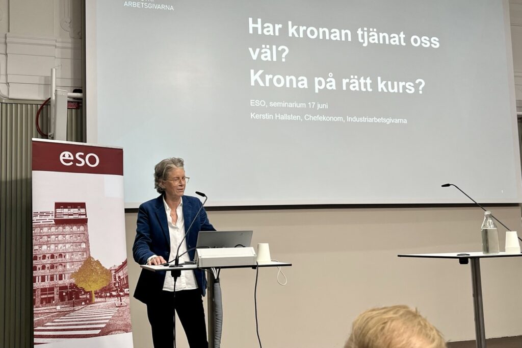 Kerstin Hallsten i expertseminarium om kronans utveckling