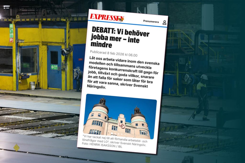 ”Vi behöver jobba mer – inte mindre”