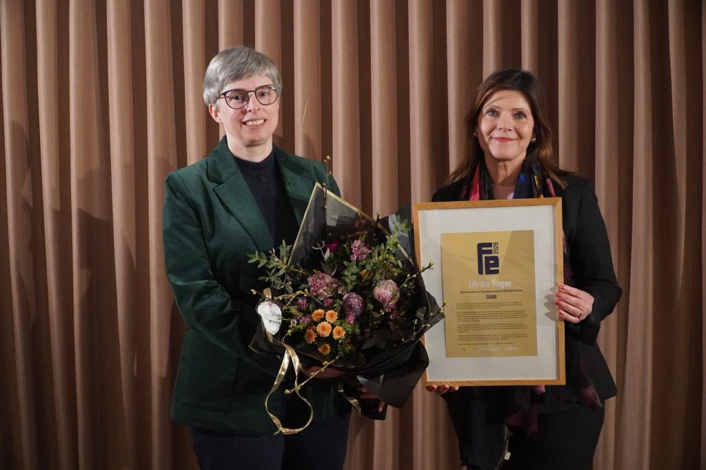 Ulrika Fager från SSAB i Oxelösund blir Årets Fe 2026